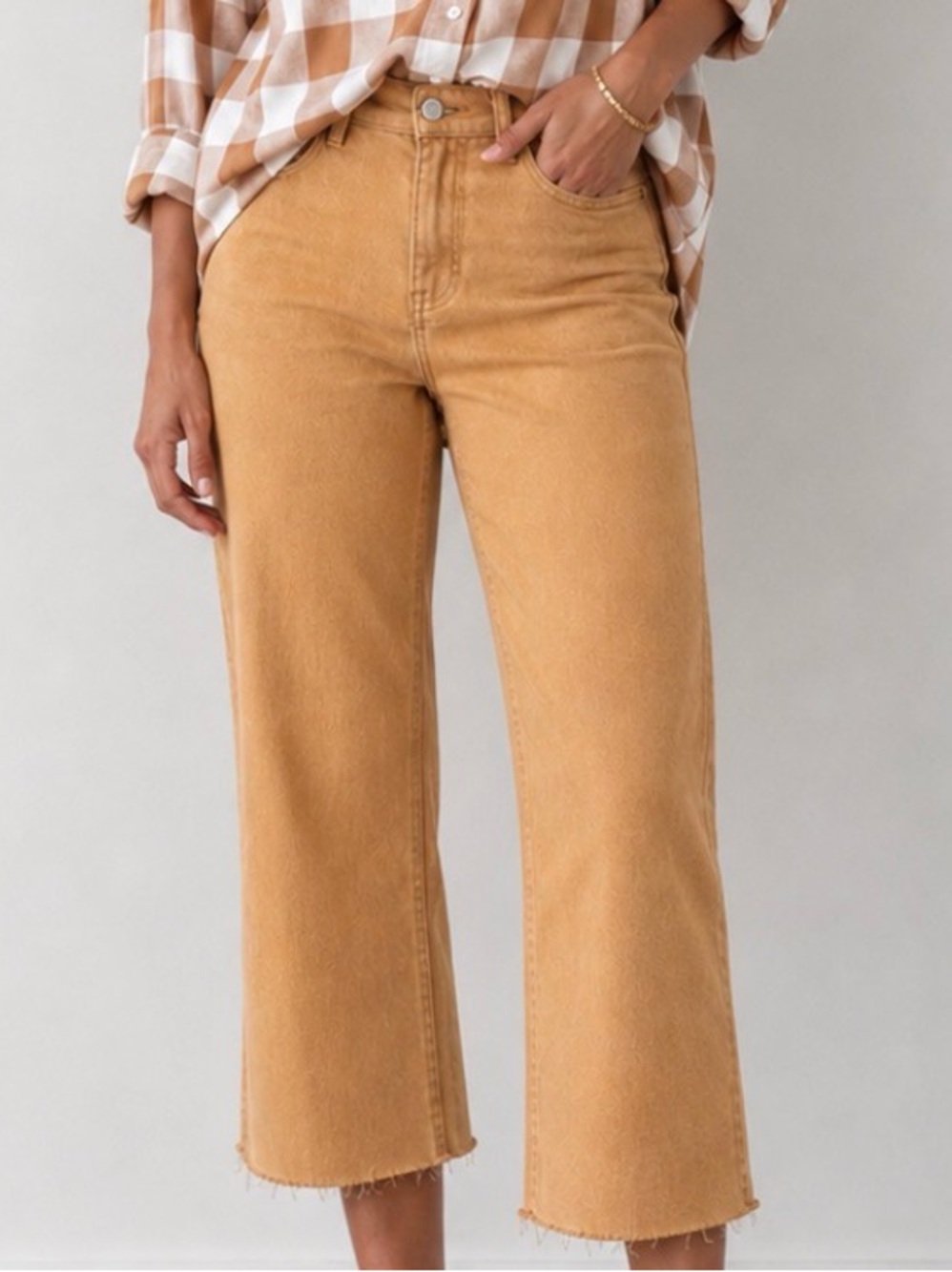 KUT Muted Yellow Charlotte High Rise Culotte Size 2